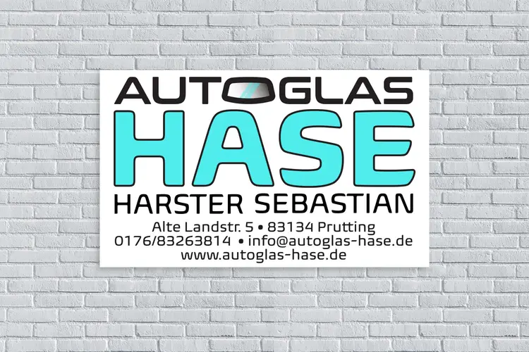 Autoglas Hase Schild